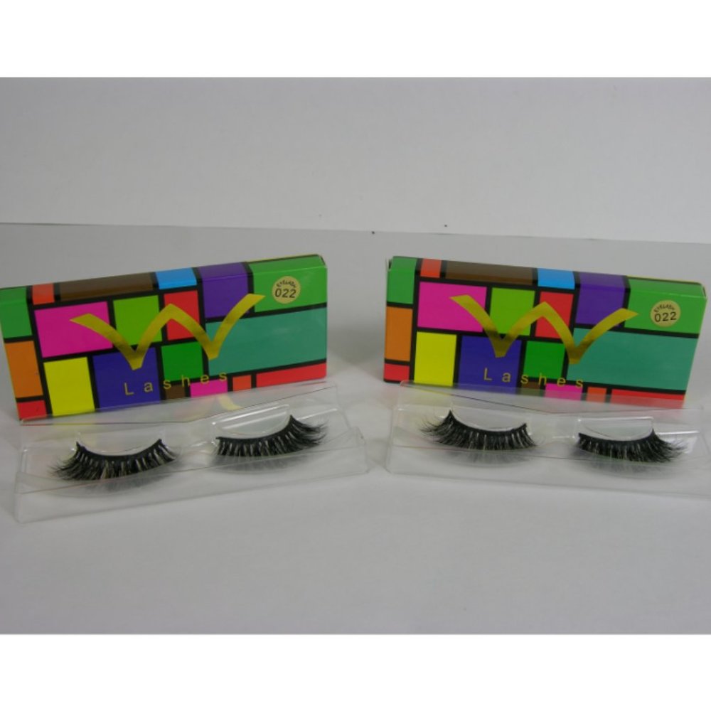 2 PAIRS! Handmade 100% Real Mink 3D Eyelashes (22) - Picture 2 of 5